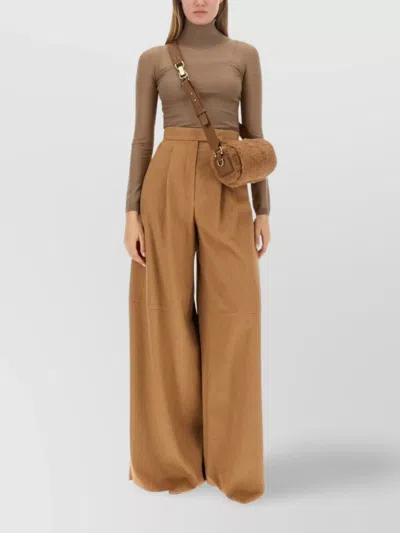 Max Mara Small Teddy Roll Shoulder Bag In Brown