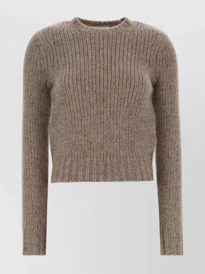 Co Cashmere Blend Long Sleeve Sweater In Gray