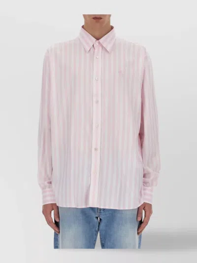 Acne Studios Casual Striped Long Sleeve Button-down Shirt In Multi