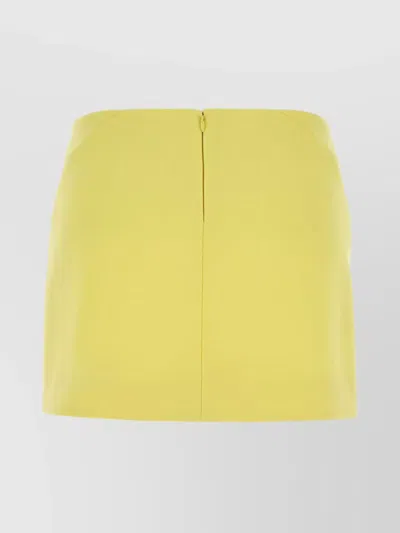 Givenchy High Waist Mini Skirt With Side Slits In Yellow