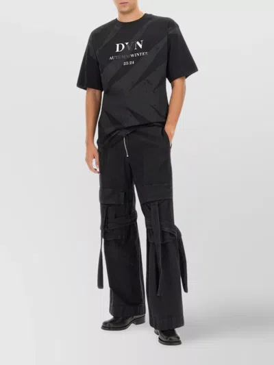 Dries Van Noten Logo Graphic Print Crew Neck T-shirt In Black