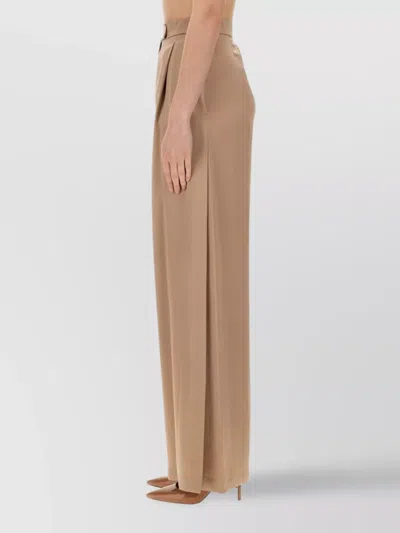 Max Mara High Waist Wide Leg Trousers Fiesta In Brown