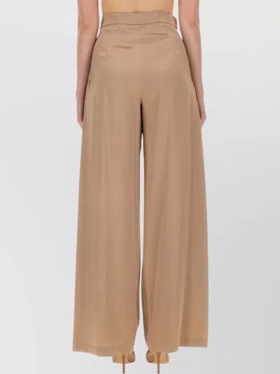 Max Mara High Waist Wide Leg Trousers Fiesta In Brown