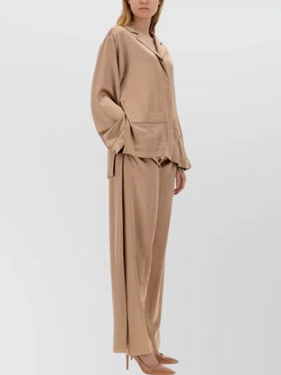 Max Mara High Waist Wide Leg Trousers Fiesta In Brown