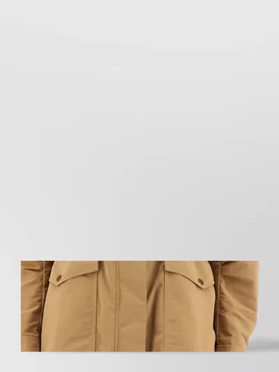 Moncler Regular Fit Long Sleeve Jacket In Brown