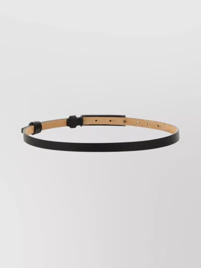 Max Mara Adjustable Length Newplate 15 Belt In Black