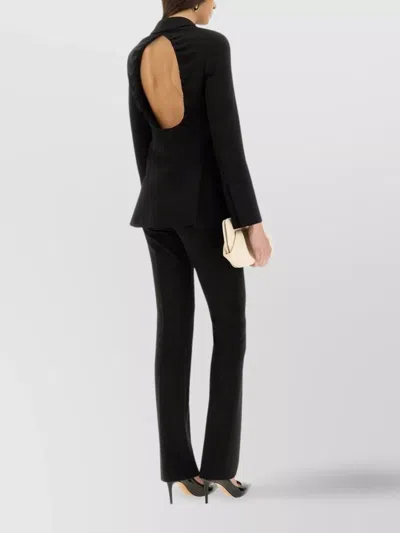 Max Mara Slim Fit Jacket Notched Lapels In Black