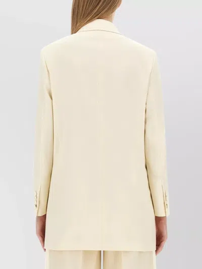 Max Mara Oversized Jacket Notched Lapels In Neutral