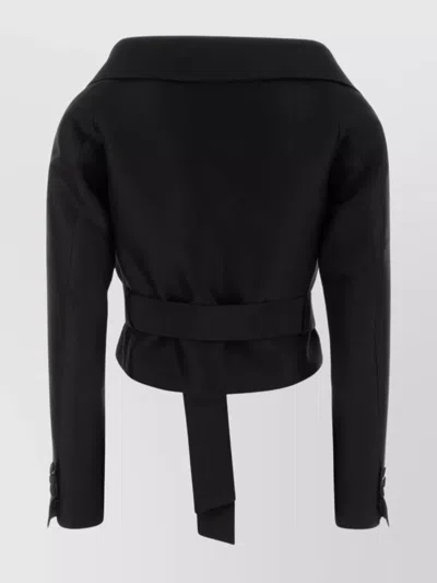 Dsquared2 Tailored Wool Blend Opera Style Blazer In Black