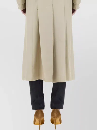 Max Mara Long Trench Coat Belted Waist In White