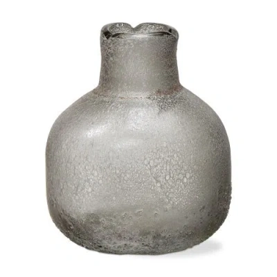 Tag Cobalt Blue Mist Art Glass Vase 7.5 In Gray