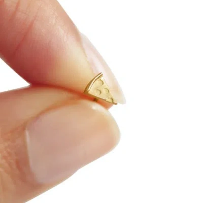 Whit Jewelry 14k Yellow Gold Pizza Stud