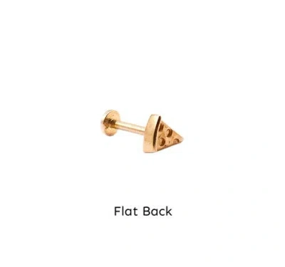 Whit Jewelry 14k Yellow Gold Pizza Stud