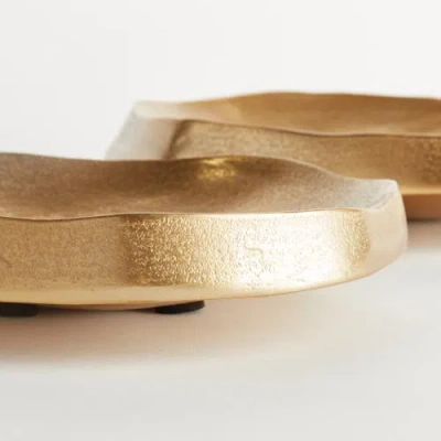 Napa Home & Garden Nico Decorative Bowls, Set Of 2 In Gold