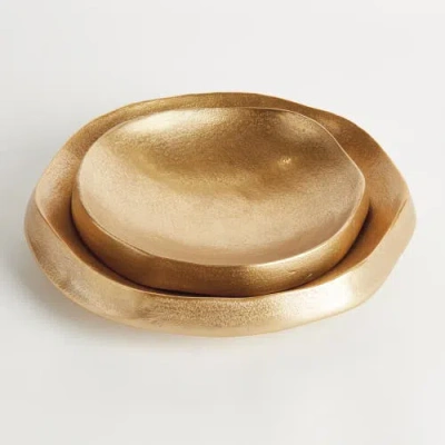 Napa Home & Garden Nico Decorative Bowls, Set Of 2 In Gold