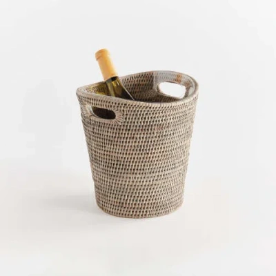Napa Home & Garden Burma Rattan Small Beverage Holder Tub In Gray