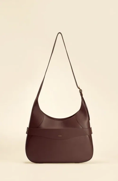 Oleada Mini Marina Hobo Bag In Brown