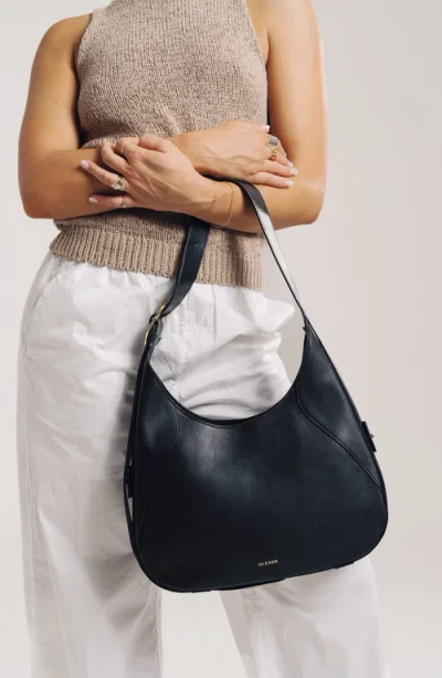 Oleada Mini Marina Hobo Bag In Black