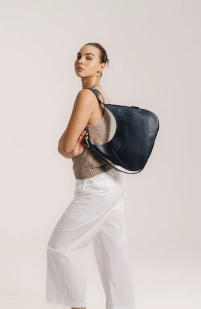 Oleada Mini Marina Hobo Bag In Black