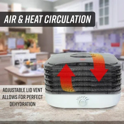 Ronco Turbo Ez-store 5-tray Dehydrator In White
