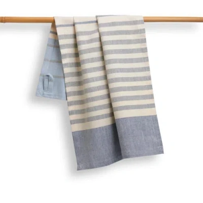 Sustainable Threads Verda Handwoven Kitchen Towels In Gray