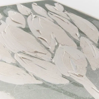 Napa Home & Garden Protea Triptych Hand-embellished Giclees Wall Art Set Of 3 In Green