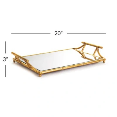 Napa Home & Garden Daphne Mirrored Tray With Handles In Gold