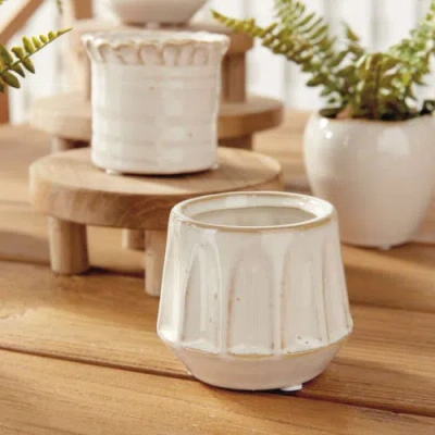 Napa Home & Garden Dezie Mini Pots Set Of 6 In White