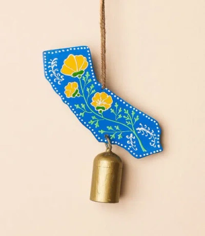Matr Boomie California Poppy Wind Chime In Blue