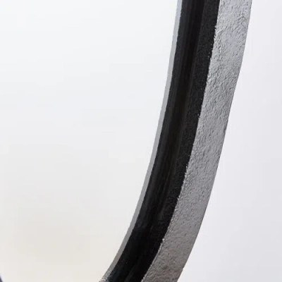 Napa Home & Garden Lamelle Black Framed Full Oval Full Length Wall Mirror In Black