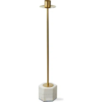 Tag Modern X-tall Marble Taper Candle Holder Set In Gold