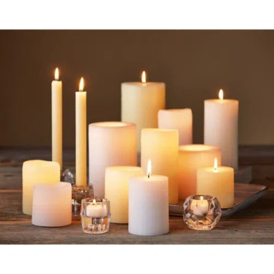 Tag 8" Straight Classic White Taper Paraffin Wax Candle In White