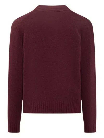 Filippo De Laurentiis Pockets Lana Cardigan In Red