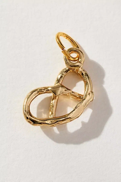 Susan Alexandra Tiny Joys Pretzel Charm In Gold
