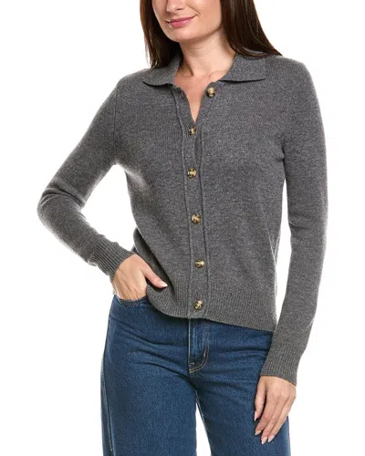Kier + J Wool & Cashmere-blend Cardigan In Gray