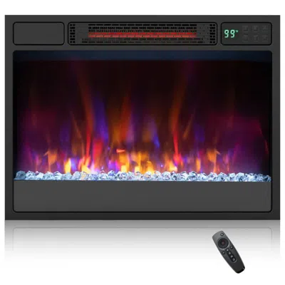 Proxxi 23 Inch 1500w Recessed Electric Fireplace Insert With Remote Control In Black