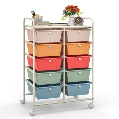 Proxxi 10-drawer Rolling Storage Cart In Multi