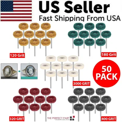 Proxxi 50 Metal Polishing Buffing Wheel Burr Kit Rotary Tool Accessories Set For Dremel In Multi