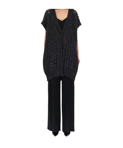 Herno Women Vest With Perforated Workmanship In Black