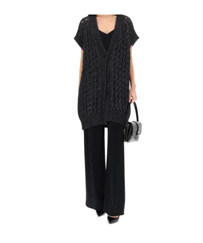 Herno Women Vest With Perforated Workmanship In Black