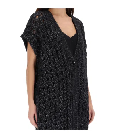 Herno Women Vest With Perforated Workmanship In Black