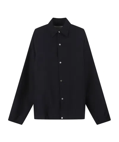 Studio Nicholson Coll Shirt Jacket In Black