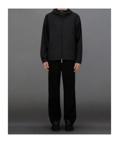 Herno Hooded Zip-front Jacket In Black