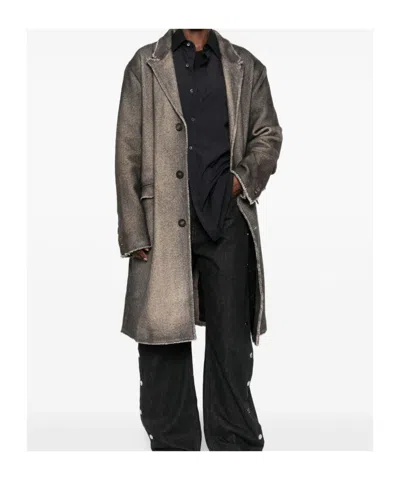 Avant Toi Single-breasted Coat In Gray