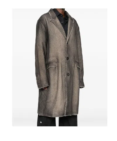 Avant Toi Single-breasted Coat In Gray