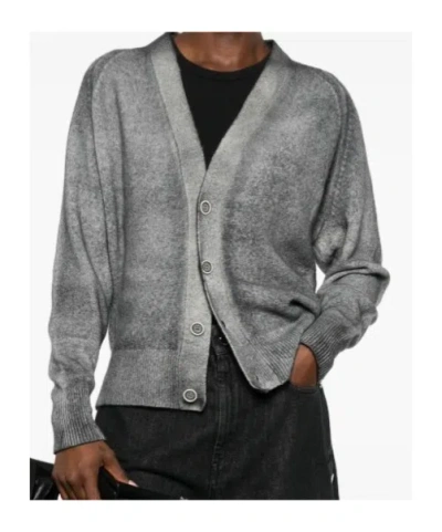 Avant Toi Wool And Cashmere V-necked Cardigan In Gray
