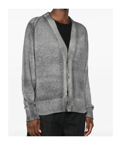 Avant Toi Wool And Cashmere V-necked Cardigan In Gray