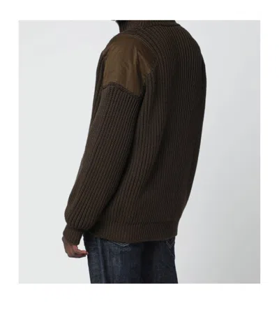 Magliano Military Green Wool Zip-up Cardigan In Black