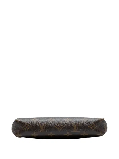 Pre-owned Louis Vuitton 2017 Monogram Pallas Clutch Satchel In Brown