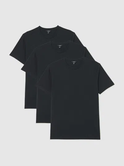 Reiss Black Bless 3 Pack Cotton-jersey Crew-neck T-shirts 3 Pack In Black